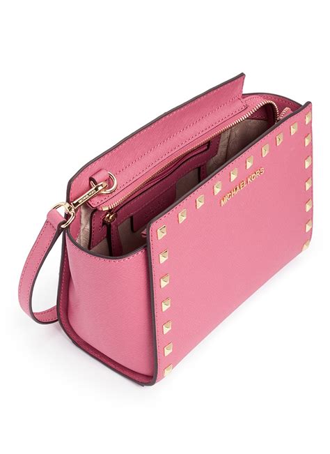 studded pink michael kors purse|michael kors bradshaw shoulder bag.